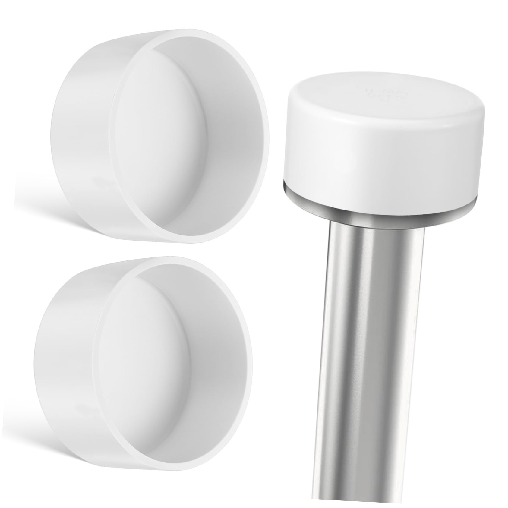 PRETYZOOM 2 Pieces PVC Pipe Fittings End Plugs End Termination Cap Water Pipe Drain Cap for DIY