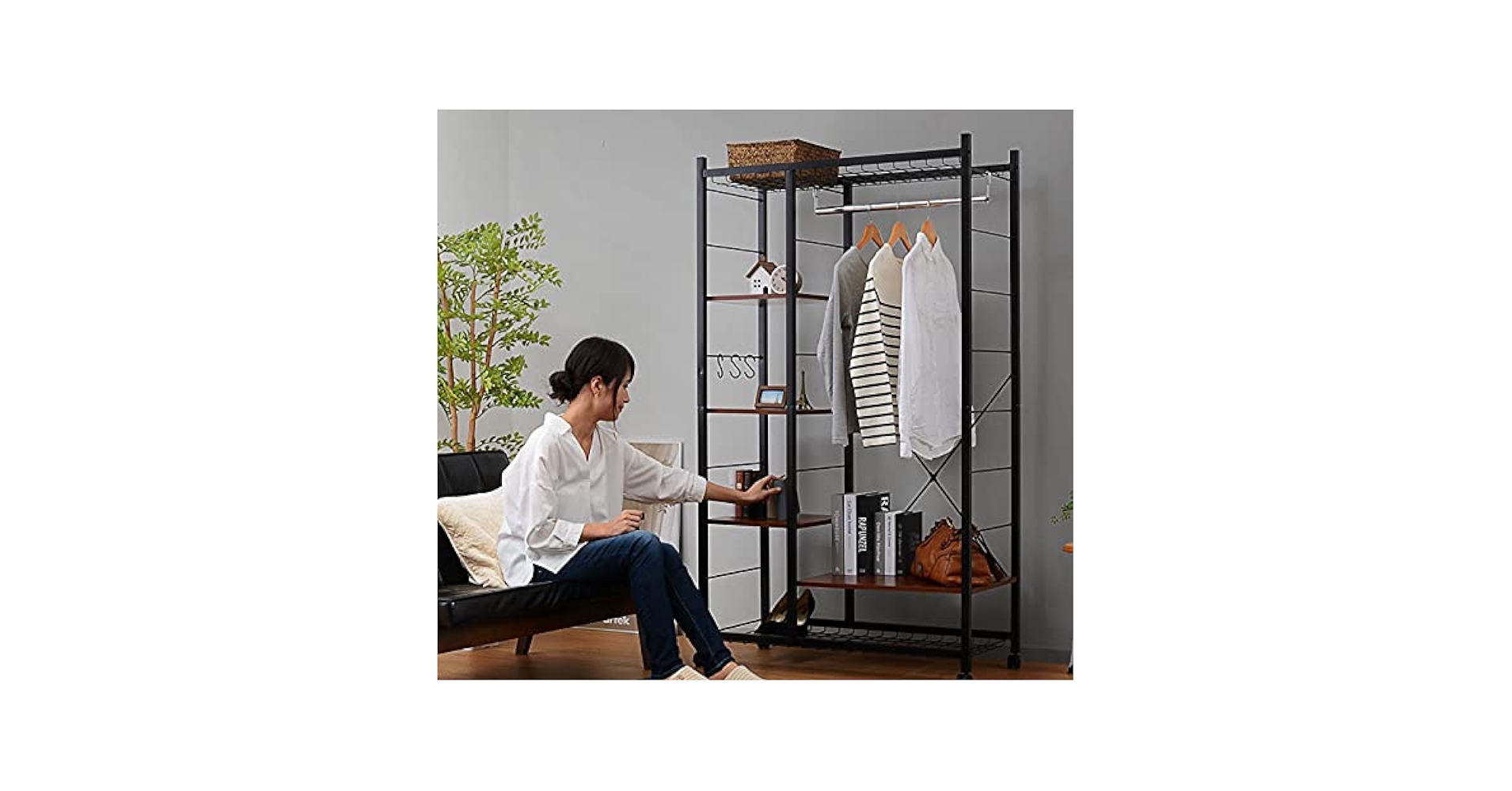 ハンガーラック クローゼット 木製 ハンガー ラック ワードローブ スリム 楽天市場】ハンガーラック クローゼット 木製 ハンガー スリム