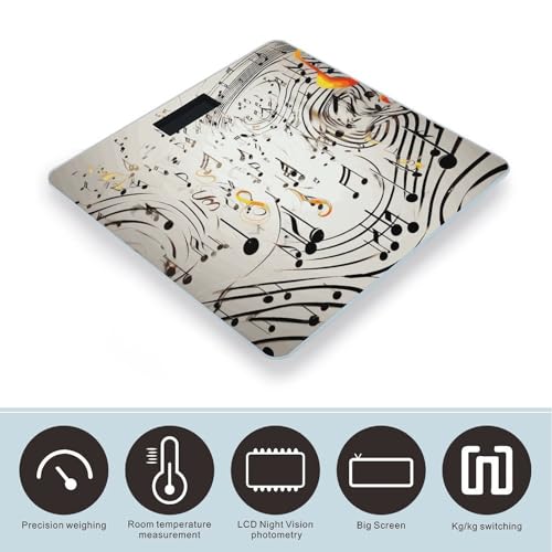 Báscula digital de baño de vidrio templado con pantalla LCD miniatura 3