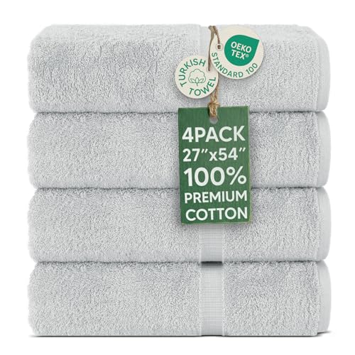 Serviettes turques de qualité hôtel en coton supérieur gris argenté - 2