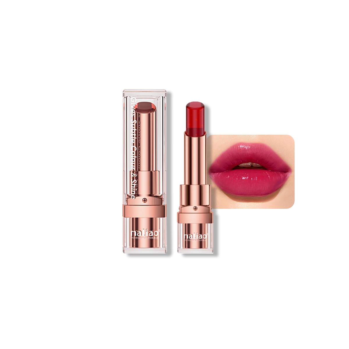 Maliao Long-Lasting Gel Lipstick Gives Subtle Color & Shine - 24-Hour Wear (01-DREAM PURPLE)-image-10