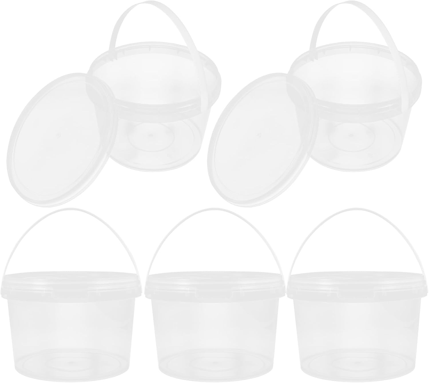 8pcs Lobster Freezer Containers Reusable Food Storage Buckets with Lids for Multifunctional Use for Ice Pet Food and More