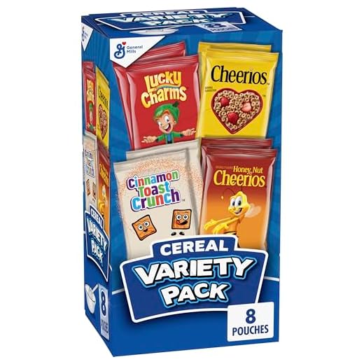 General Mills Cereal Variety Pack, 8 Pouches, 9.1 oz