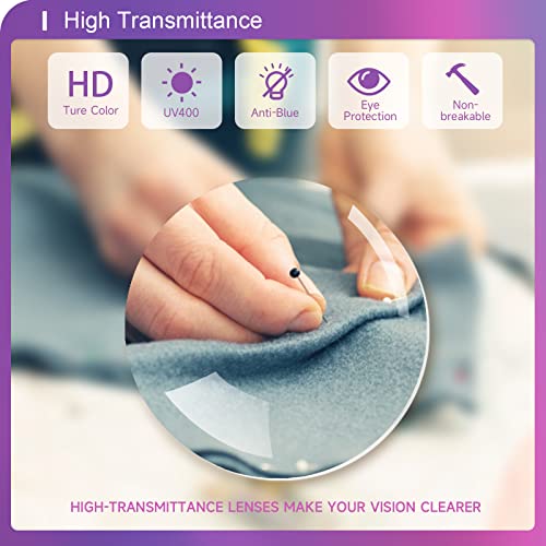 Missfive Premium Cateye Reading Glasses For Women Blue Light Blocking With A Hard Case, Metal Spring Hinge Computer Readers Ladies Stylish Eyeglasses, 3.0X #TOP2