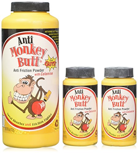Anti Monkey Butt Anti Friction Powder with 2 Travel Size Bottles