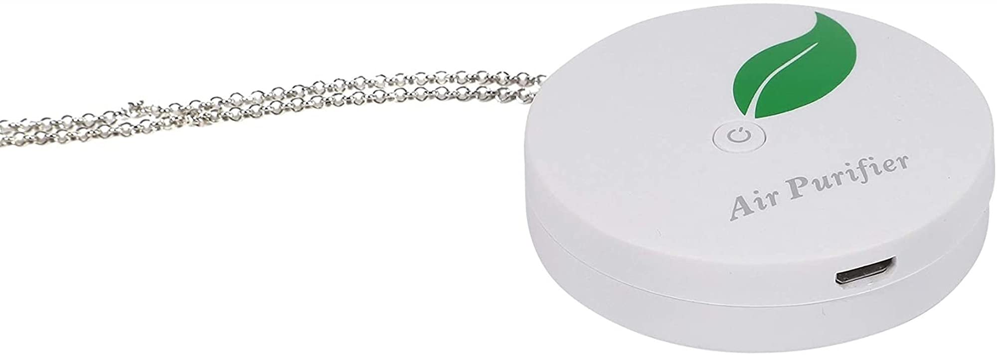 Purificador de aire para el hogar, purificador de aire negativo, collar portátil, para adultos y niños, color blanco