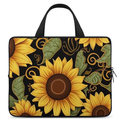 Housse de protection pour ordinateur portable 15 pouces antichoc et étui sacoche tournesol PC