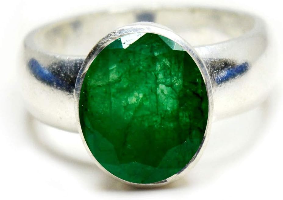 Choose Your Gemstone Astrology and Astronomy Birthstone Rings Sterling Silver Oval Shape 7 Carat Stone Chakra Healing Handmade Rings Minimal Surprise Gifts for Ladies US Size 4 to 12