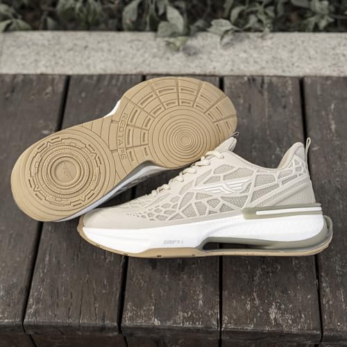 Image of Red Tape Men's Sneakers Beige KPU Round Toe Lace-Up All-Day Comfort