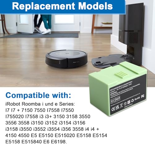 Batería de 14,4V 5000mAh para iRobot Roomba i7 i3 e5 repuesto ABL-D1 3