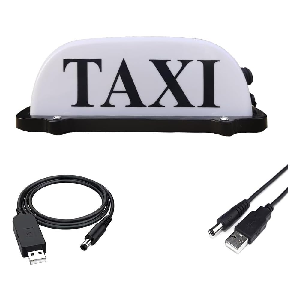 Luz De Señal De TAXI Para Techo De Coche, Luces De TAXI Recargables, Iluminación De TAXI Impermeable Sellada Con Base Magnética, Luz De Señal De TAXI AZUL/ROSA/VERDE/BLANCO (WHITE)