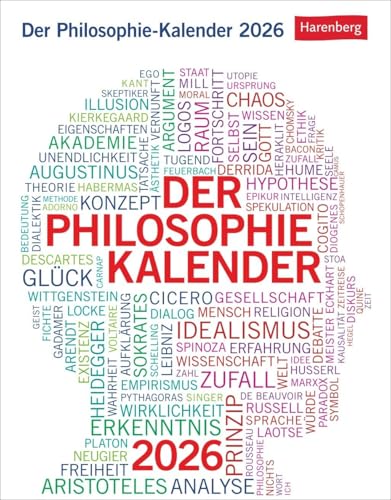 Der Philosophie-Kalender Tagesabreißkalender 2026: Interessanter Tischkalender mit täglichem Wissen. Tageskalender mit spannenden Denkansätzen. Kalender 2026 zum Aufstellen (Wissenskalender Harenberg)