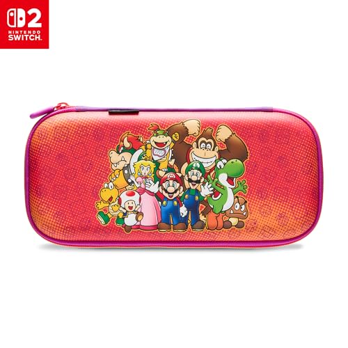 Image of PowerA Slim Case for Nintendo Switch 2 - Mario and Friends, Officially Licensed, Protective Case, Holds 10 Game Cards, Padded Screen Protector, Built-in Play Stand