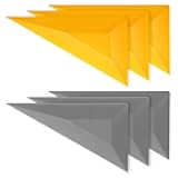 JJUNW 6Pcs Window Tint Squeegee, Triangle Contour Squeegees Windows Tint Tools Grey Yellow Corner Squeegee Vinyl Wrap Tool Kit for Car Wrapping Window Tinting Film Installation Application