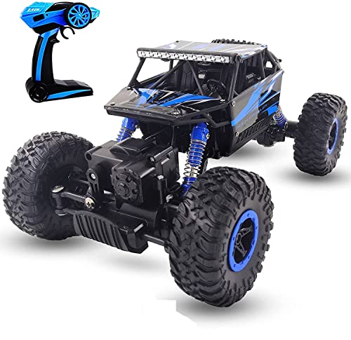Image of Remote Control Car 2.4Ghz RC Cars 4WD RC Rock Crawler Electric Radio Control Cars Off Road RC Monster Trucks Toys for Kids Boys (Blue)
