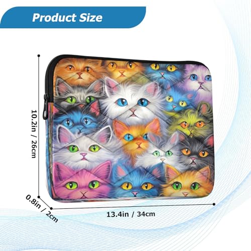 Funda para portátil con diseño de gatos para laptops de 13-14 pulgadas miniatura 3