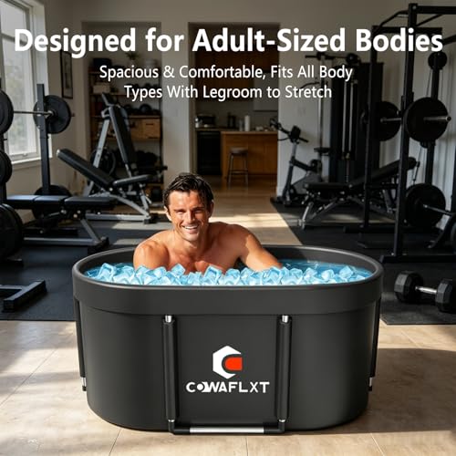 COWAFLXT 133 Gal XL Oval Ice Bath Tub for Adults Review