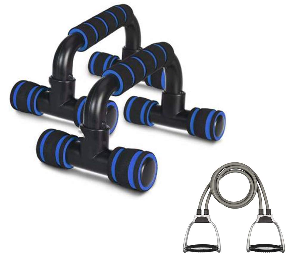 Cool Buddyzz Push Up Bars Stand with Foam Grip Handle for Chest Press, Home Gym Fitness Exercise, Strength Training, Push Up Bar for men and women with Exercise Band (Toning Tube/Resistance Band)(Made In India) (B08D3XNHS8) Amazon Price History, Amazon Price Tracker