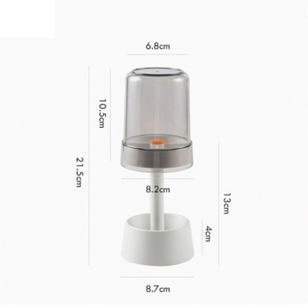 Bagno Porta Questo Portaspazzolino con Coperchio for Tazza Ha Quattro Slot E può Anche Contenere Il Dentifricio Spazzolino Accessori(White)