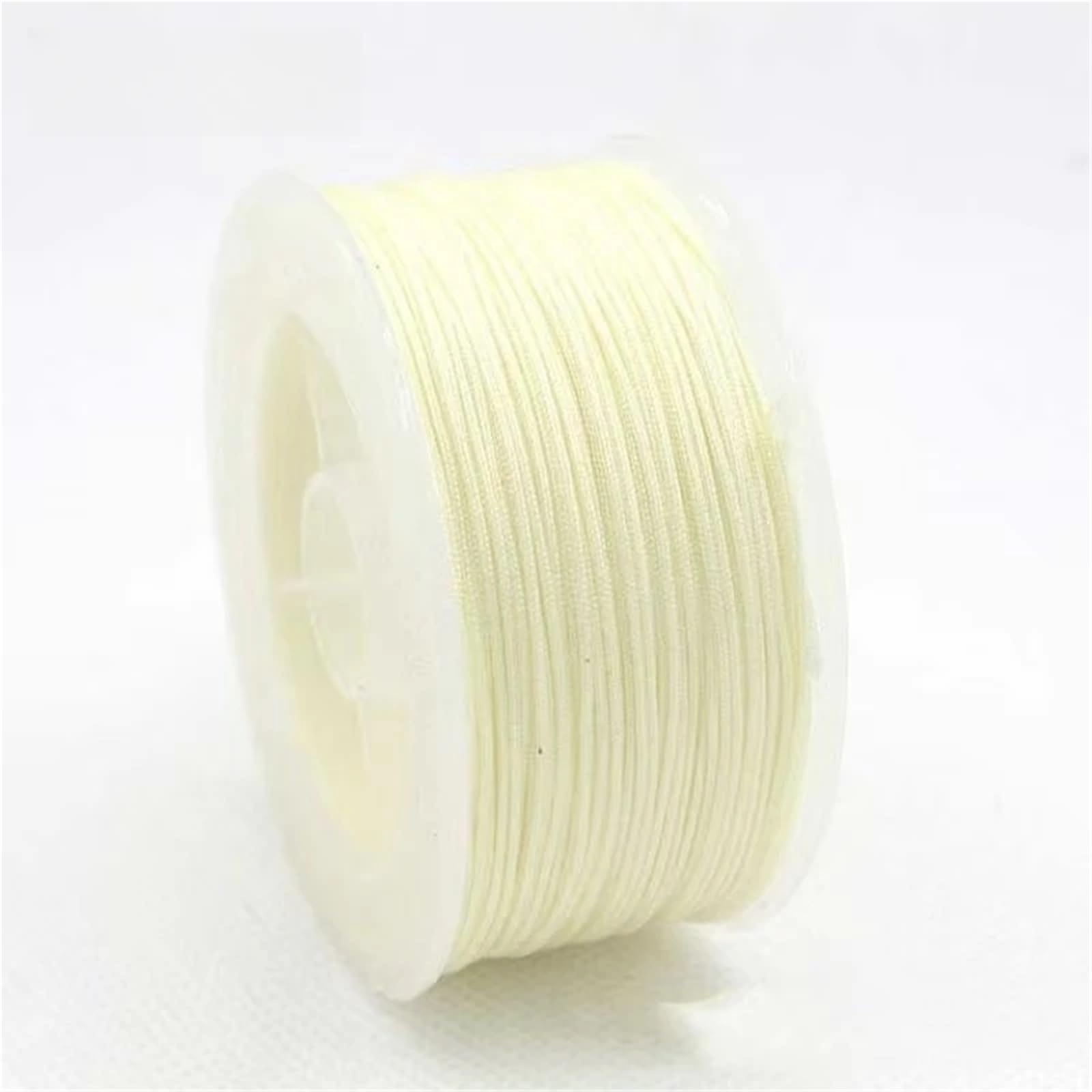 Elastic String for Bracelets 10Roll for BraceletsNylon Cord Chinese Knot Macrame Rope Bracelet Braided Tassels Beading Thread DIY Jewelry Accessories(Beige,1.0mm 35m)