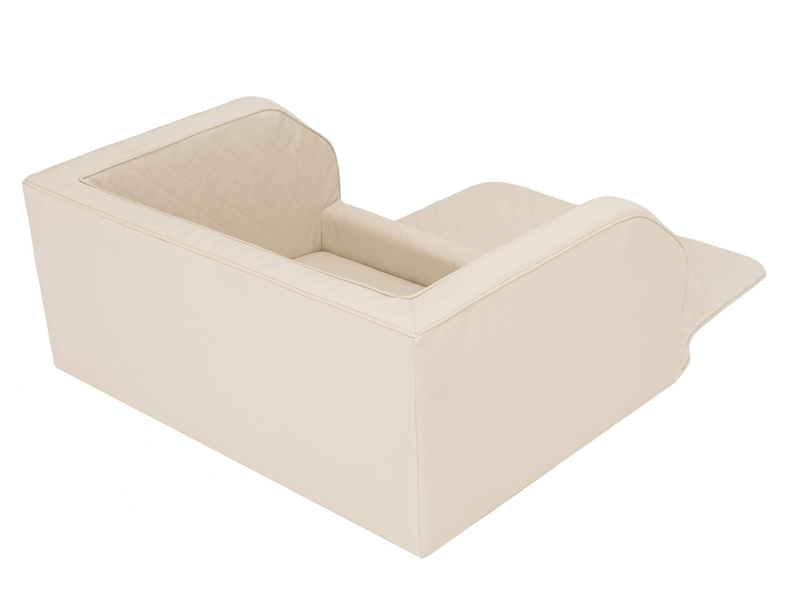PillowPrim Fotelik samochodowy dla psa, legowisko dla psa, legowisko dla psa, legowisko dla psa, kosz dla psa, legowisko dla psa, koszyk dla psa (beżowe, Skaj, (2), 100 x 80 x 39 cm)
