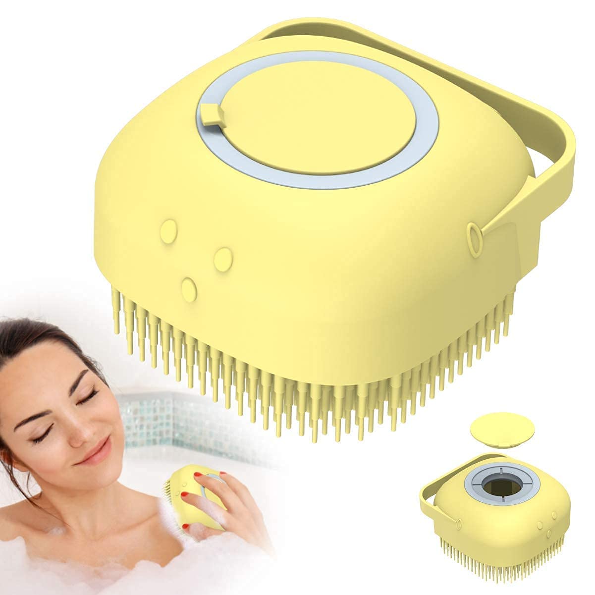 Silicone Bath Brush with Gel Dispenser, Body Scrubber Shower Brush for Deep Cleansing, Soft Silicone Bristles with Built-In Soap Dispenser for Men & Women-image-29