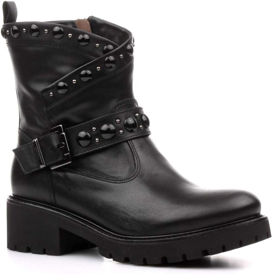 Botines Italianos Premium Piel Mujer Nero Giardini I205861D - Botas De Mujer De Piel, Negro , 35 EU Nero Giardini Botas