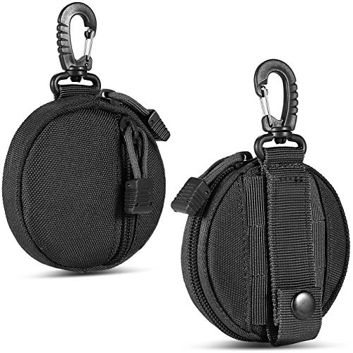 Nujiaa Small Molle Pouch Accessories, Upgraded EDC Pouches Military Gear, Tactical Bag Case as Coin Purse Keychain, Case Wallet, Wireless Headset Pack.
