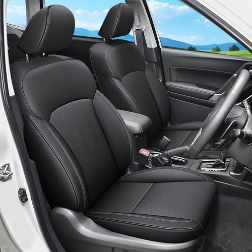 IKABEVEM Car Seat Cover for Subaru Outback Seat Covers 2015 2016 2017 2018 2019 - Full Set Black Car Seat Protector