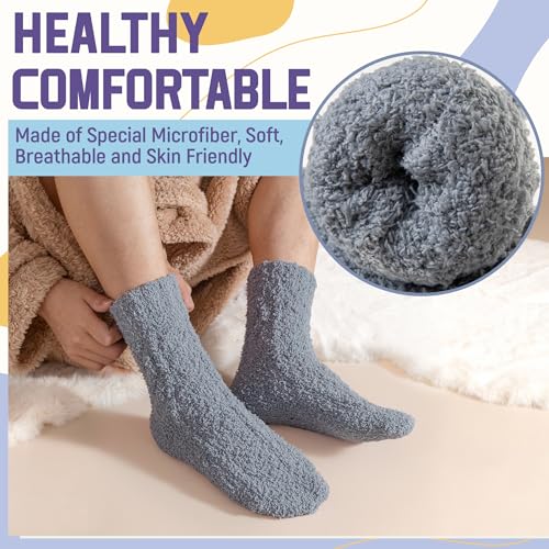 Image of DoSmart Fuzzy Socks For Women Slipper Warm Fluffy Soft Winter Cozy Plush Cabin Sleep Christmas Home Socks