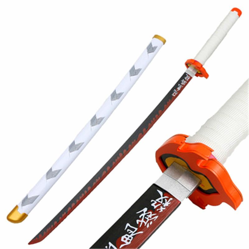 KENMA Adult Demon Slayer Rengoku Kyojuro Katana For Cosplay Lifesized Wooden Anime Accessory Collectible Toy (B0CQNVX1H5) Amazon Price History, Amazon Price Tracker