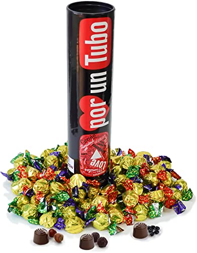 Regalo Original con Bombones. Un Tubo Enorme con 50 Bombones