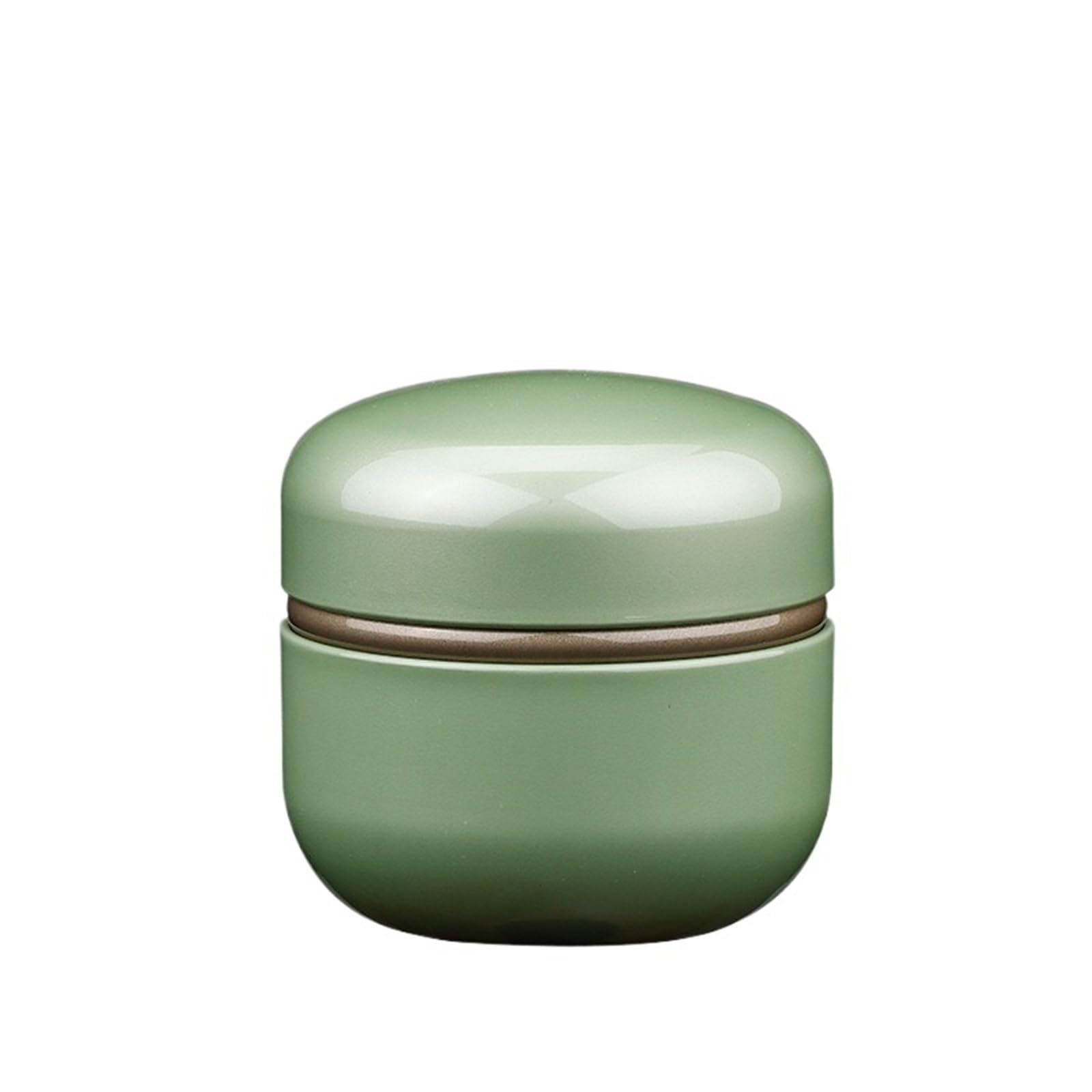 FDBTYJN Tea Caddy 50g Electroplated Tinplate Tea Storage Tin - Airtight Metal Canister For Coffee/Candy/Spices,Refillable Empty Container(Green)