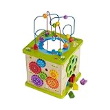  Solini Baby Motorikwürfel Garten aus Holz / Kinder Spielzeug / ab 12 Monate / bunt/natur
