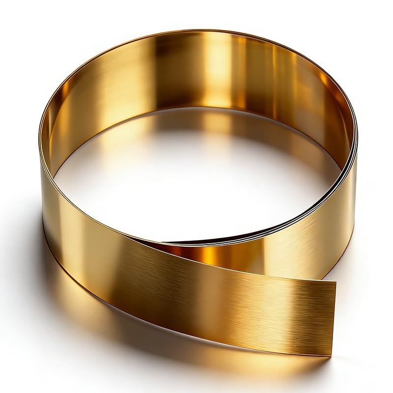 1 Piece of Brass Sheet Coil 0.05x20x1000mm Thin Copper Foil Strip Suitable for Handicrafts, Electrical Maintenance, DIY Production, and Grounding Use