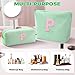Btffitting Personalized Makeup Bag for Women Girls - Fashion Cosmetic Bag Trendy Travel Toiletry Bag with Initials Letter - Teen Gifts - Green,P
