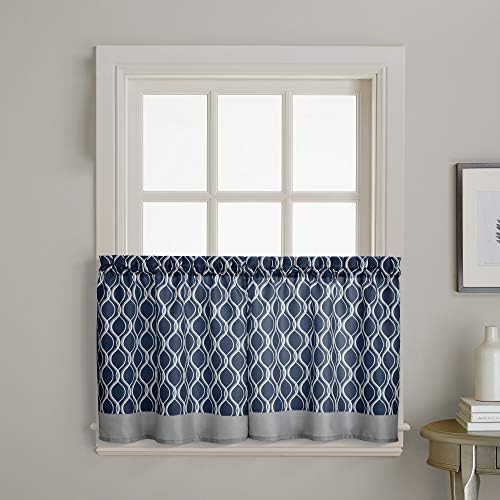 CHF Morocco Window Treatment Navy 58x24 Tier
