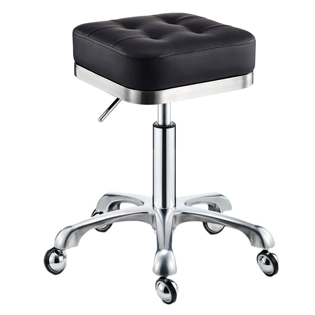 Tabouret de coiffure noir pour salon de beauté manucure et tabouret tournant