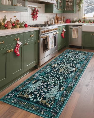 GarveeHome Forest 2x6 Rug Kitchen Runner Rug Non Slip Washable Jungle