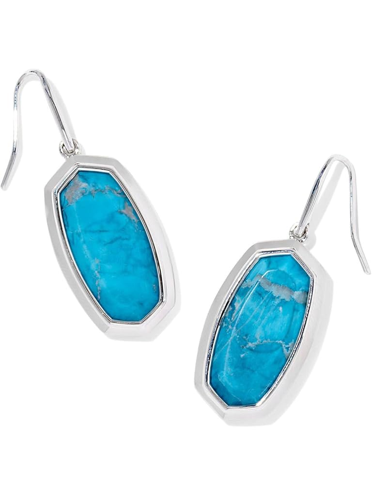 Blue Kendra Scott Dani Bezel Drop Earrings