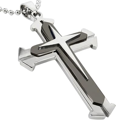 Men Titanium Steel Cross Necklace