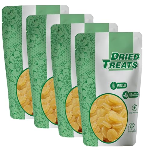 Image of Dried Treats Dried Pineapple Coin 800 Grams (200g X 4) - Family-Friendly Tasty, Softy & Chewy Healthy Pineapple Flavor Candies Loved by Kids, Great for Trail Mixes |Candied Pineapple Coin Perfect For Hiking and Travel Enthusiasts | No Added Sugar, Vegan Friendly Sun-Dried Pineapple Candy