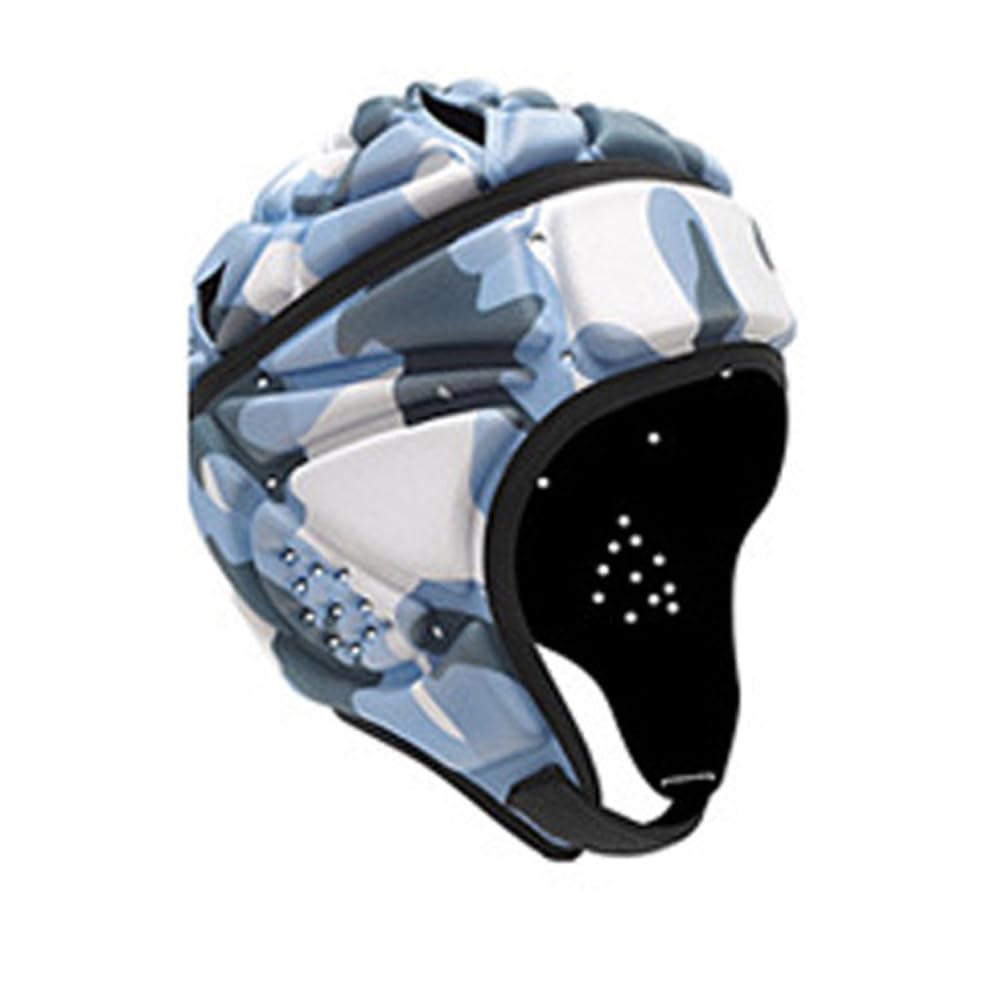 Rugby Headguard Flag Football Helmet Full Coverage Scrum Cap Soft Protective Shell Foam Padding Soccer Headgear Adjustable Breathable Head Protector Padded Anti-Collision Cap for Youth Adults