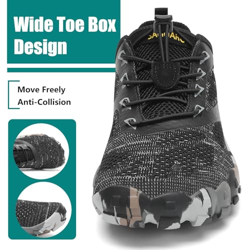 Image of SAGUARO Womens Mens Barefoot Shoes Minimalist Trail Runner Wide Toe Box Zero Drop Outdoor Cross Training Shoe
