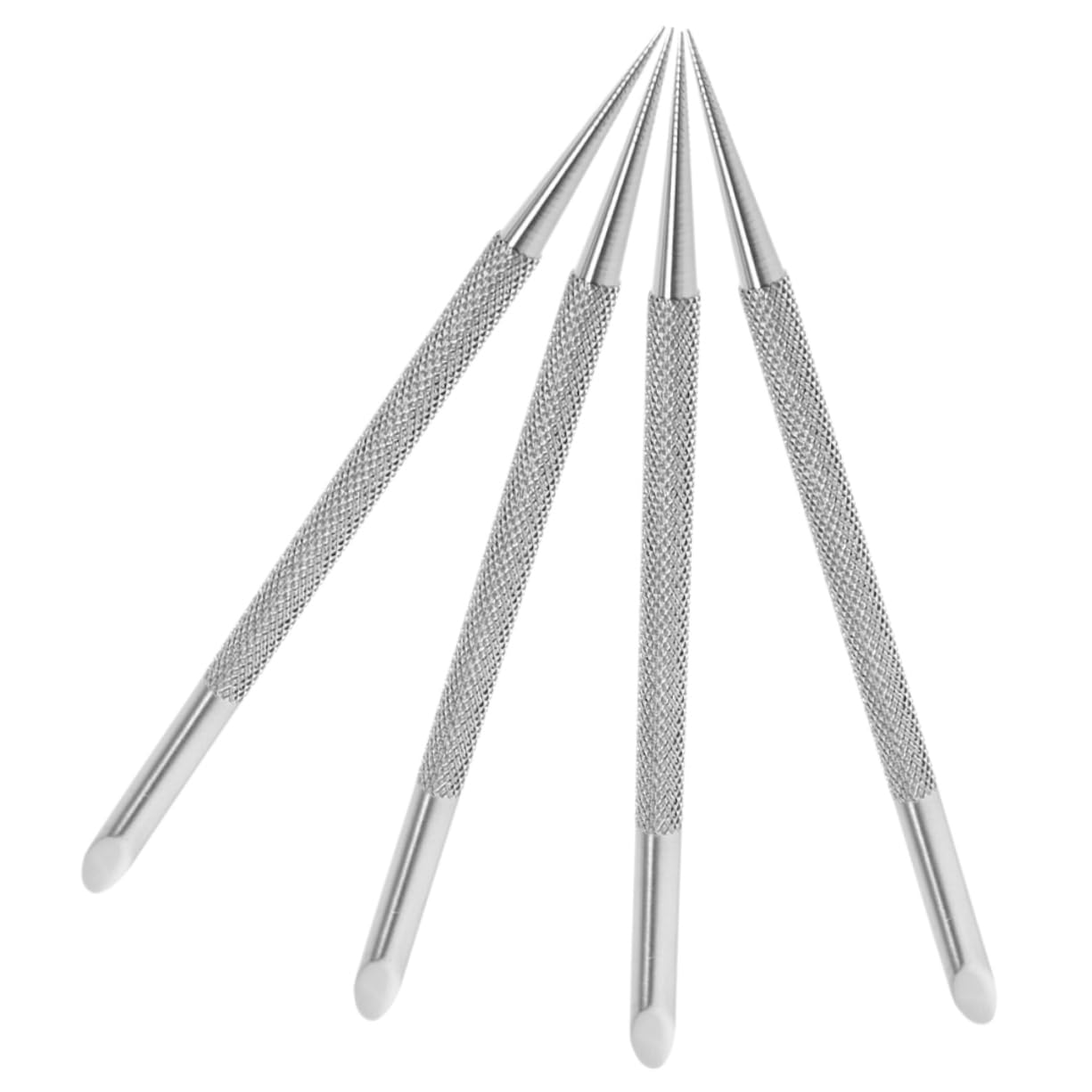 PartyKindom 4Pcs Stainless Steel Cuticle Remover Precision Nail Pusher and Dotting Tool for Manicure and Portable Dead Skin Cleaner for Home and Salon Use Gentle Nail Art