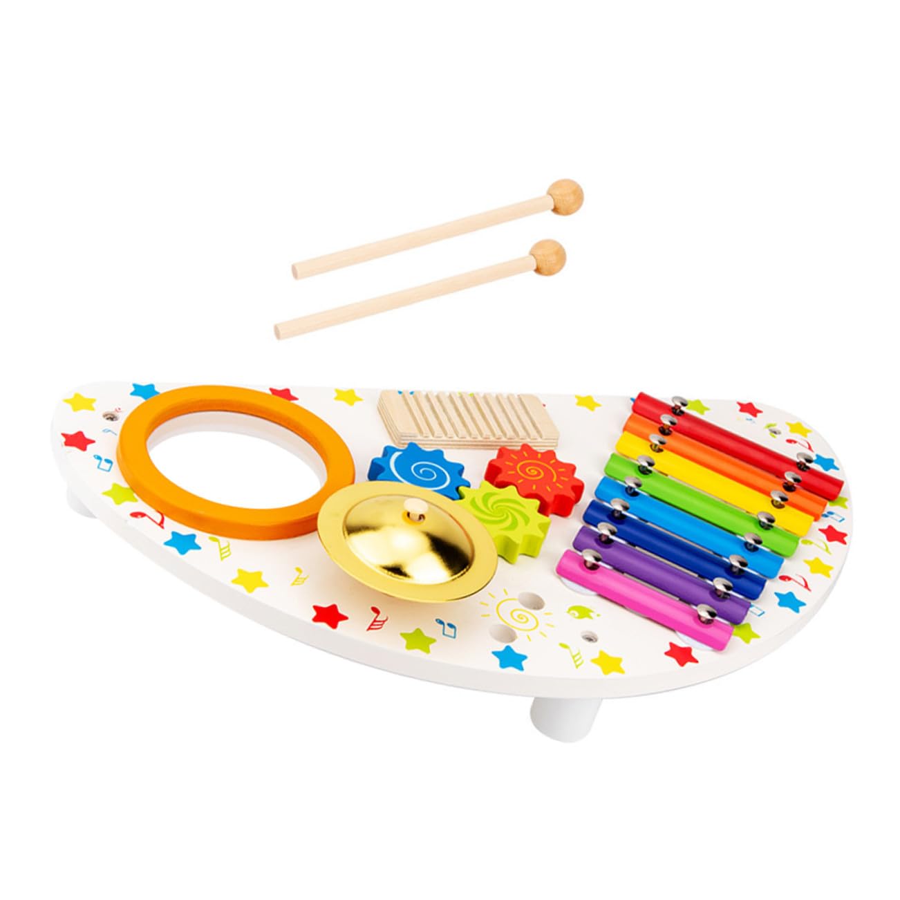 iplusmile Xilofono in Legno per Anni Giocattolo Percussione Educativo Strumento Musicale Sicuro e Durevole Gioco Montessori per Sviluppo Sensoriale e Creatività