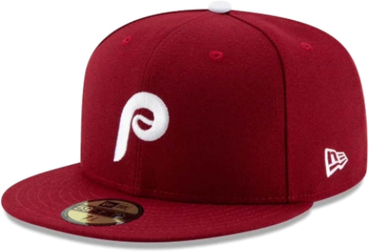 New Era 59Fifty Phillies Alternate 2 Men's Fitted hat Cap 70490538 (7) Burgundy