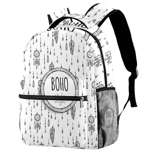 Sac à dos d'école multicolore attrape-rêves pour fille et garçon 40cm
