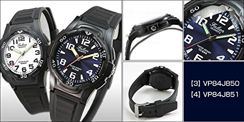 Image of Citizen Q&Q VP84J851 Men's Wristwatch, Analog, Waterproof, Urethane Strap, White, multicolor (black / white), watch
