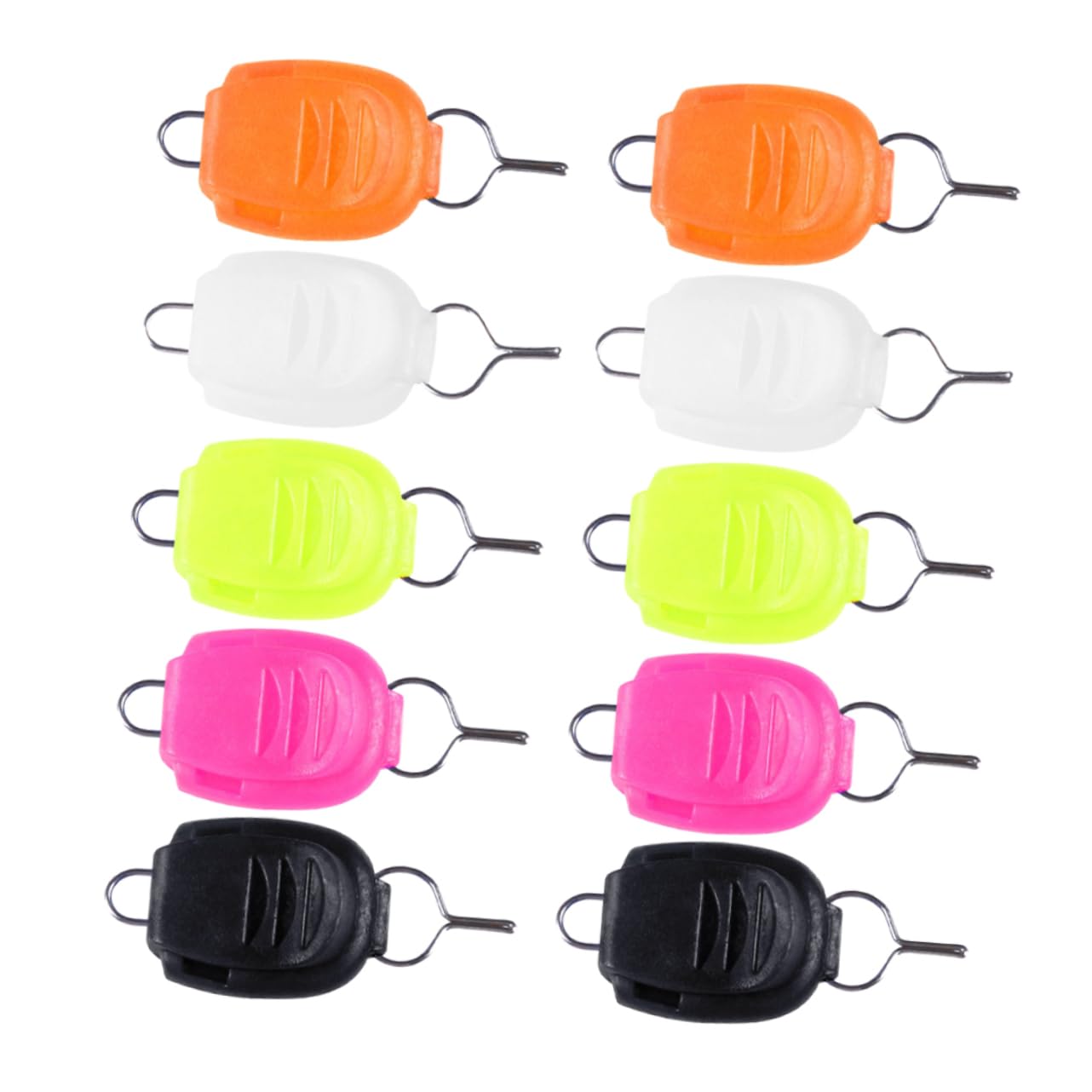 Totority 25Pcs Luminous Fishing Line Clip Buckle Durable Fishing Wheel Stopper Thread Lock for Management for Anglers Mixed Color
